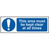 THIS AREA MUST BE KEPT CLEAR ATALL TIMES - SAV (300 X 100MM) thumbnail-0