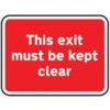 600X450MM DIB. 'THIS EXIT MUST KEPT CLEAR' ROADSIGN(W/O CHANNEL) thumbnail-0