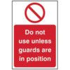 DO NOT USE UNLESS GUARDS ARE INPOSITION - SAV (400 X 600MM) thumbnail-0