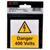 DANGER 400 VOLTS - PK-25 SAV(75 X75MM) thumbnail-0