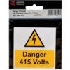 DANGER 415 VOLTS - PK-5 PVC(75 X75MM) thumbnail-0