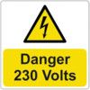 DANGER 230 VOLTS - 100 ROLL SAV(75 X 75MM) thumbnail-0