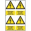 DANGER ELECTRIC SHOCK RISK -PVC(200 X 300MM) thumbnail-0