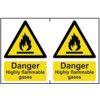 DANGER HIGHLY FLAMMABLE GASES -PVC (300 X 200MM) thumbnail-0