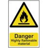 DANGER HIGHLY FLAMMABLE MATERIAL- PVC (200 X 300MM) thumbnail-0