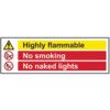 HIGHLY FLAMMABLE NO SMOKING NO NAKED LIGHTS - RPVC (600 X 200MM) thumbnail-0