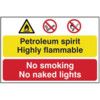 PETROLEUM SPIRIT / NO SMOKING ORNAKED LIGHTS - PVC (600 X 400MM) thumbnail-0