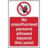 NO UNAUTHORISED PERSONS ALLOWED BEYOND THIS POINT-SAV (400X600MM) thumbnail-0