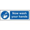 NOW WASH YOUR HANDS - RPVC (300X100MM) thumbnail-0