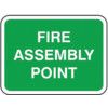 600X450MM DIBOND 'FIRE ASSEMBLY POINT' ROAD SIGN (WITHOUT CHANNEL) thumbnail-0