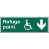 REFUGE POINT ARROW DOWN - PVC(450X 150MM) thumbnail-0