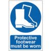 PROTECTIVE FOOTWEAR MUST BE WORN- PVC (200 X 300MM) thumbnail-0