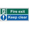 FIRE EXIT KEEP CLEAR - SAV (450X200MM) thumbnail-0