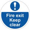 400MM DIA. FIRE EXIT KEEP CLEARFLOOR GRAPHIC thumbnail-0