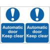 AUTOMATIC DOOR KEEP CLEAR -PVC(300 X 200MM) thumbnail-0