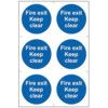 FIRE EXIT KEEP CLEAR - PVC (200X300MM) thumbnail-0