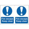 FIRE ESCAPE KEEP CLEAR - PVC (300X 200MM) thumbnail-0