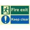 FIRE EXIT KEEP CLEAR - PHO (300X200MM) thumbnail-0