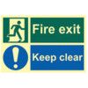 FIRE EXIT KEEP CLEAR - PHS (300X200MM) thumbnail-0