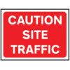 1050 X 750MM Ã‚Â TEMPORARY SIGN -CAUTION SITE TRAFFIC thumbnail-0