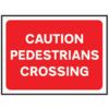 600 X 450MM Ã‚Â TEMPORARY SIGN -CAUTION PEDESTRIANS CROSSING thumbnail-0