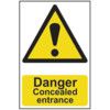 DANGER CONCEALED ENTRANCE -PVC(200 X 300MM) thumbnail-0