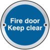 FIRE DOOR KEEP CLEAR DOOR DISC -SSS (75MM DIA.) thumbnail-0