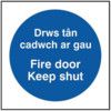 FIRE DOOR KEEP SHUT - WELSH/ENGLISH - SAV (100 X 100MM) thumbnail-0