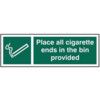 PLACE ALL CIGARETTE ENDS IN THEBIN PROVIDED - SAV (300 X 100MM) thumbnail-0