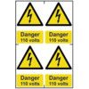 DANGER 110 VOLTS - PVC (200X300MM) thumbnail-0