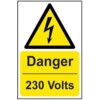 DANGER 230 VOLTS - RPVC (200X300MM) thumbnail-0