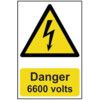 DANGER 6600 VOLTS - PVC (200X300MM) thumbnail-0