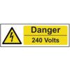 DANGER 240 VOLTS - RPVC (600X200MM) thumbnail-0