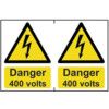 DANGER 400 VOLTS - PVC (300X200MM) thumbnail-0