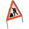 600 X 450MM ROAD SIGN STANCHION -DOUBLE SIDED thumbnail-0