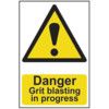 DANGER GRIT BLASTING IN PROGRESS- PVC (200 X 300MM) thumbnail-0