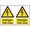 DANGER 230 VOLTS - PVC (300X200MM) thumbnail-0