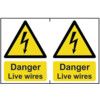 DANGER LIVE WIRES - PVC (300X200MM) thumbnail-0