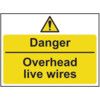 DANGER OVERHEAD LIVE WIRES -SAV(600 X 450MM) thumbnail-0