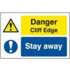 QUARRY SIGN: DANGER CLIFF EDGE /STAY AWAY - FMX (600 X 400MM) thumbnail-0