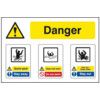 QUARRY SIGN: DANGER MULTI-MESSAGE- FMX (600 X 400MM) thumbnail-0