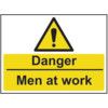 DANGER MEN AT WORK - RPVC (600X450MM) thumbnail-0