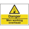 DANGER MEN WORKING OVERHEAD -RPVC(600 X 450MM) thumbnail-0