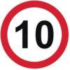 450MM DIA DIBOND 10MPH ROAD SIGN(WITHOUT CHANNEL) thumbnail-0