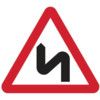 600MM TRI. DIBOND 'DOUBLE BEND AH EAD' ROAD SIGN (WITHOUT CHANNEL) thumbnail-0