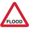 600MM TRI. DIBOND 'FLOOD'ROADSIGN (WITHOUT CHANNEL) thumbnail-0