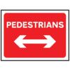 1050 X 750MM Ã‚Â TEMPORARY SIGN - PEDESTRIANS (ARROW LEFT & RIGHT) thumbnail-0