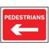 600 X 450MM Ã‚Â TEMPORARY SIGN &FRAME - PEDESTRIANS (ARROW LEFT) thumbnail-0