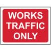 1050 X 750MM Ã‚Â TEMPORARY SIGN -WORKS TRAFFIC ONLY thumbnail-0