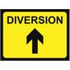 600 X 450MM Ã‚Â TEMPORARY SIGN -DIVERSION (ARROW UP) thumbnail-0